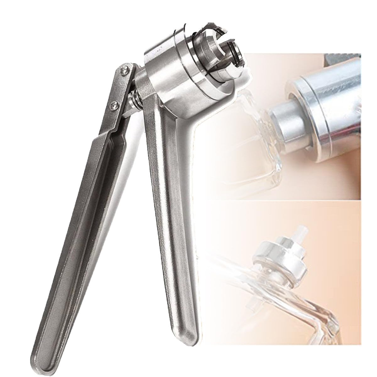 Hand Sealing Machine(13mm/15mm/18mm/20mm), Manual Perfume Bottle Spray Vial Crimper(for Pure Aluminum Cover), Capping Tool/Crimper Seals,18mm