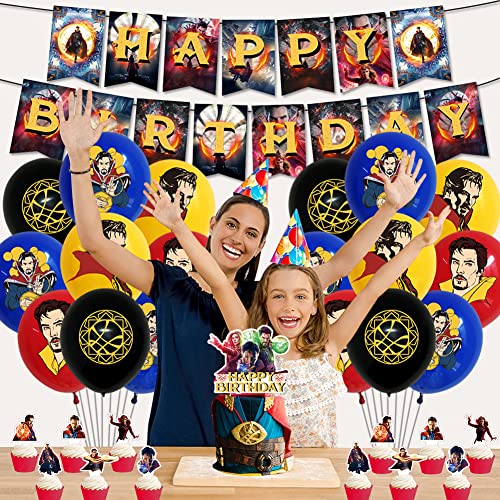 Ksopsdey 36 stks Dokter Vreemde Verjaardag Decoraties Hero Thema Feestartikelen Feestversieringen Cupcake Toppers Cake Decoraties Banner Ballonnen Cake Toppers voor Kinderen - Image 7