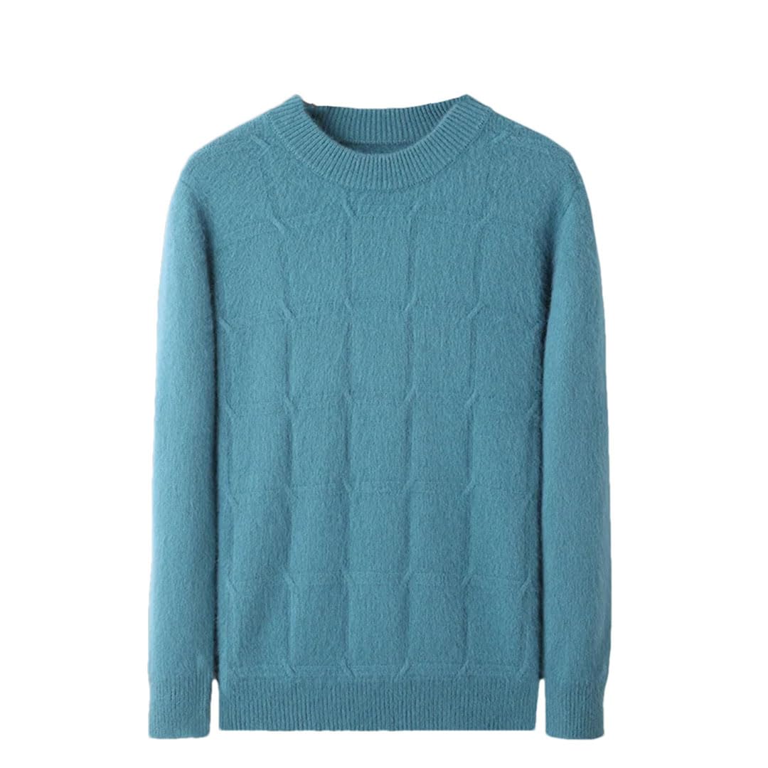 Vogrtcc Jersey De Punto Liso Grueso con Cuello Redondo para Hombre