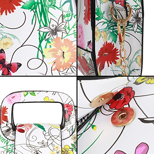 Image of ZLMBAGUS Women Vintage Flap Tote Top Handle Satchel Handbags PU Leather Clutch Purse Shoulder Bag