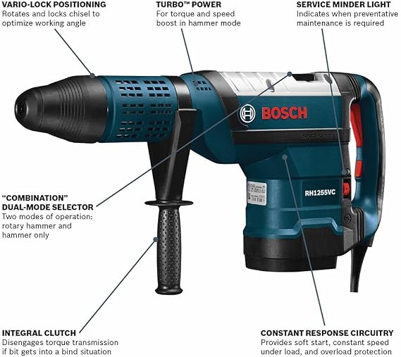 BOSCH RH1255VC SDS-max Rotary Hammer, 2 In.