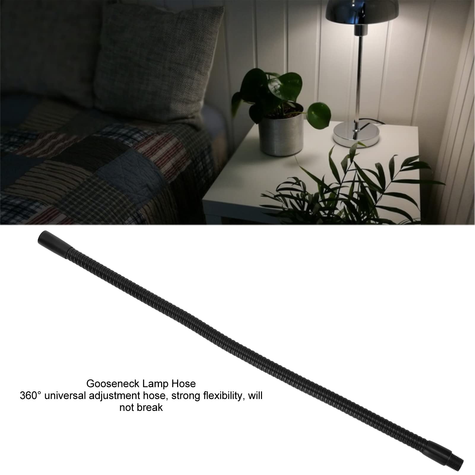Tubo Flessibile per Lampada a Collo d'oca, Tubo Flessibile Flessibile Resistente per Lampade, Leggero, 4 Pezzi, in Alluminio a Prova di Rottura per Illuminazione (35 cm)