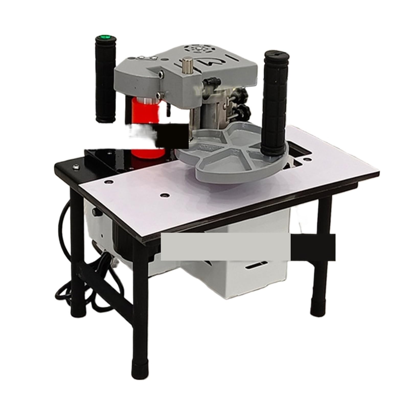 1100W Small Manual Edge Banding Machine Double Side Gluing Portable Bander Woodworking Speed and Efficiency Improvement(White)