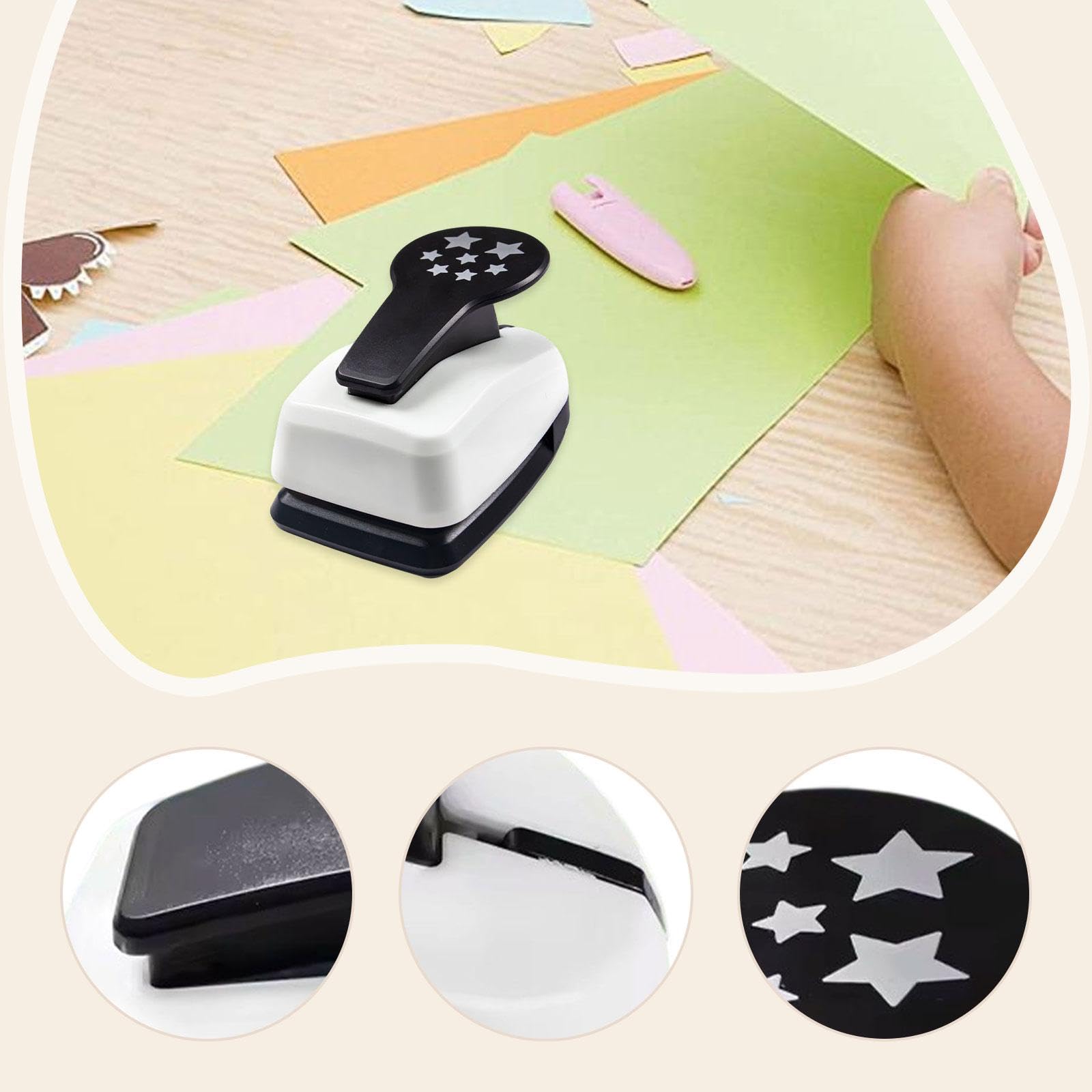 perfk Perforatrice per carta, scrapbooking, perforatrice per carta, decorativa, per forme, per lavori artistici, fai da te, creazione di biglietti, Stella