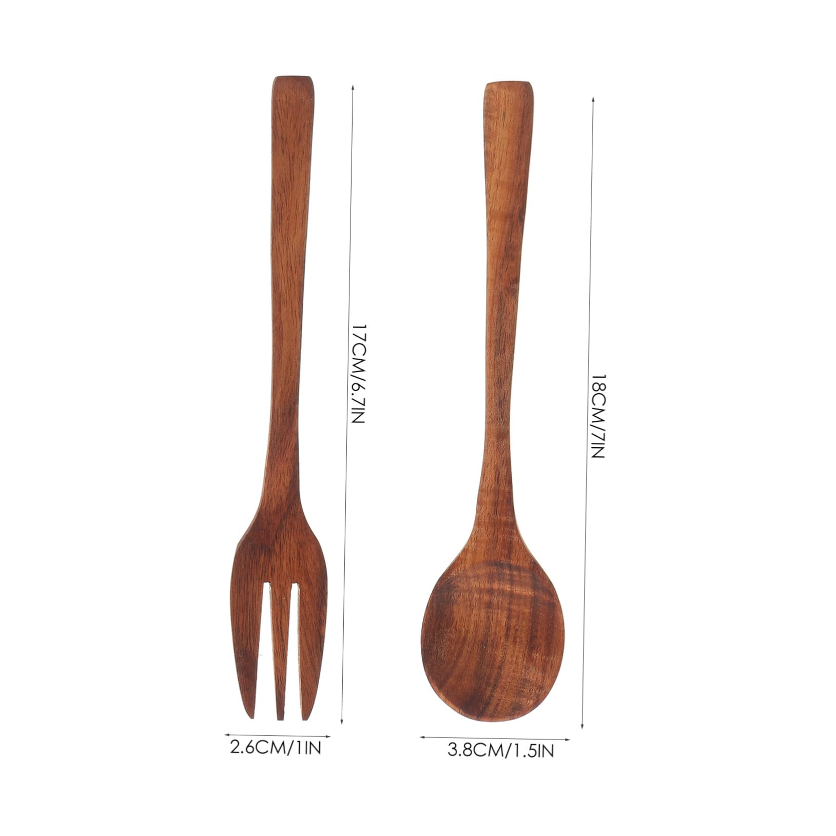 HOLIDYOYO 1 Set Wooden Fork Spoon Japanese Soup Spoons Party Dessert Spoon Home Accessories Convenient Dessert Spoon Party Salad Fork Reusable Salad Fork Wear- Salad Fork Delicate Salad Fork
