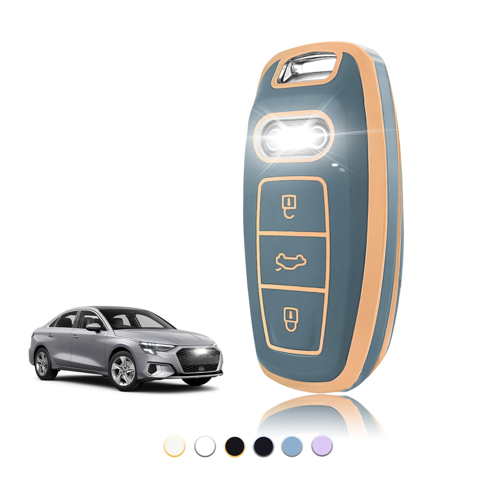 Ontto Cover Guscio Per Chiave Telecomando Auto Adatto Per Audi A4