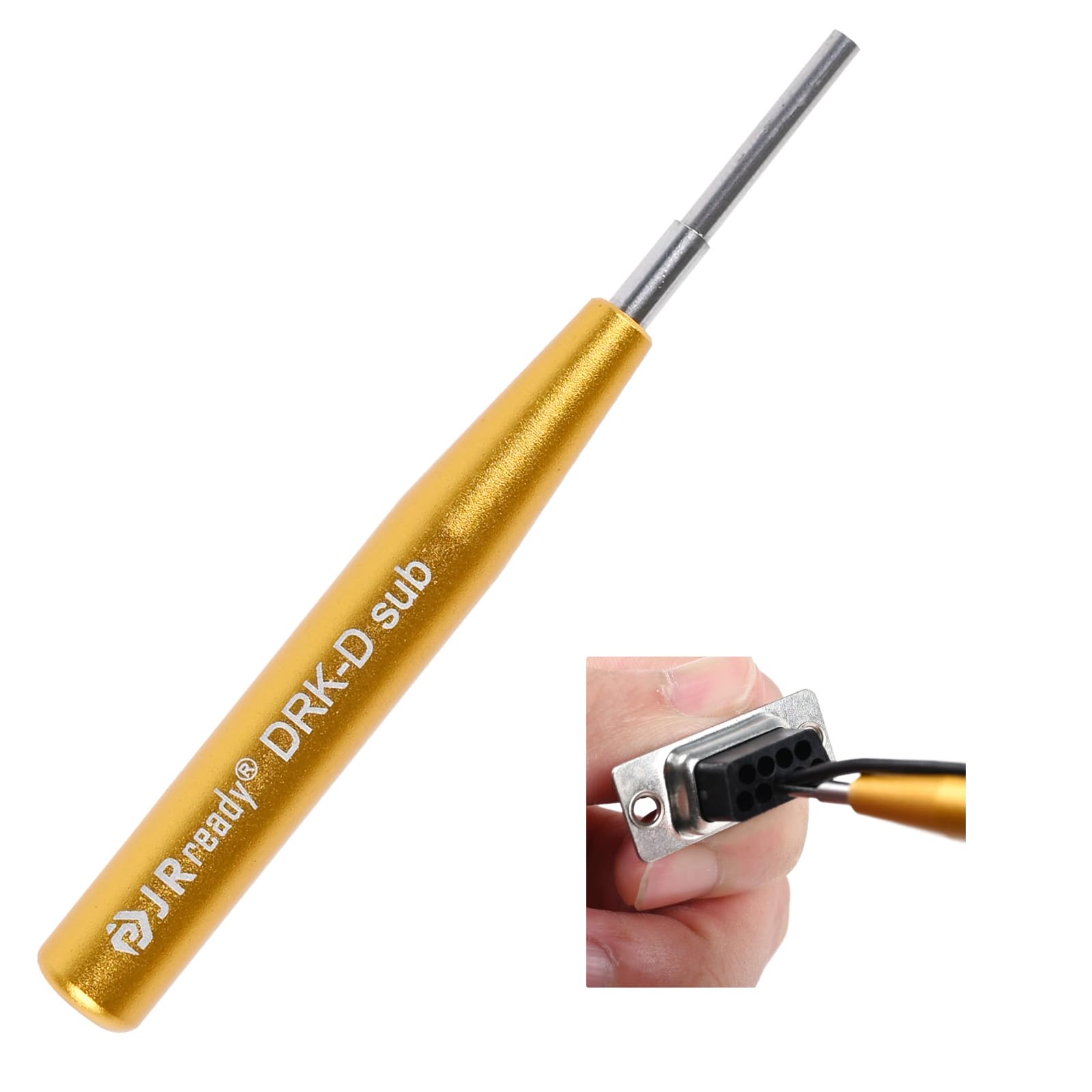 JRready D SUB Connector Pins Removal Tool DRK-D SUB Pins Insertion Extraction Tool for TE/AMP/Harting Heavy Duty 5A Han D SUB Connector Crimp Contacts Extract, ID:0.07,OD: 0.09