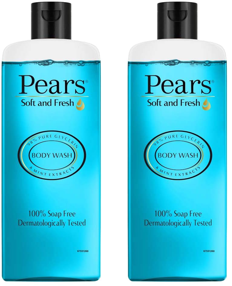 Pears Soft and Fresh Body Wash 250 ml, 98% Pure Glycerin, Liquid Shower Gel crafted with Mint Extracts for Refreshed Skin, No Paraben & 100% Soap Free (Pack of 2)-picture-29