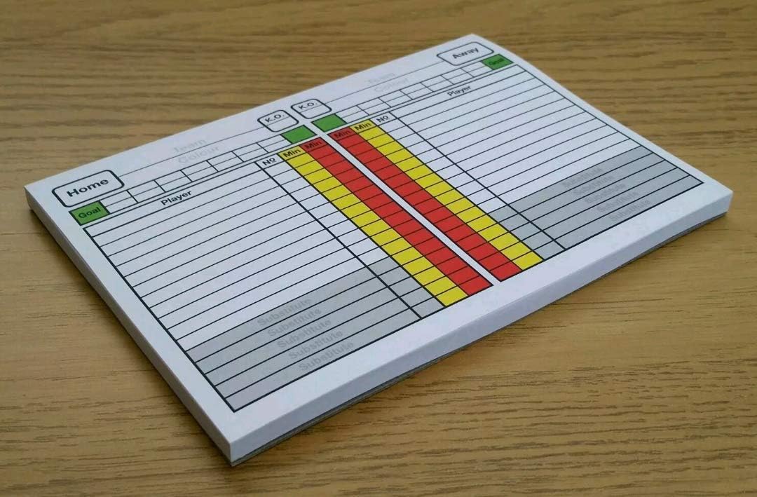 Football Soccer Referee Score Cards Notepad