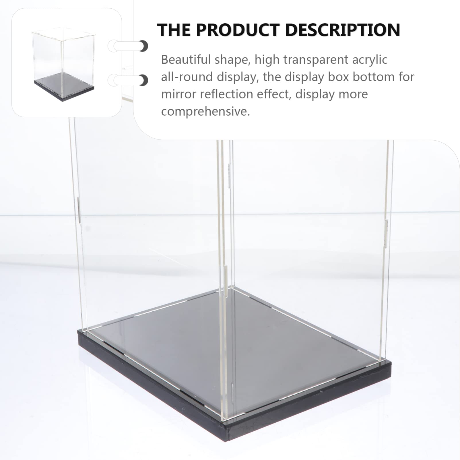 TOPBATHY Espositore Acrilico Trasparente per Articoli da Collezione Modelli in Acrilico per Decorazione Casa e Ufficio 24x17x16cm