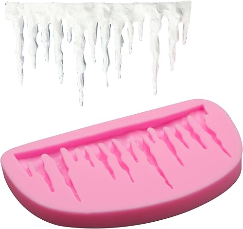 Miniatura 8 de Molde de silicona para carámbanos 3D, 3 piezas, molde de resina, accesorios para hornear para chocolate, fondant, decoración de pasteles, dulces,