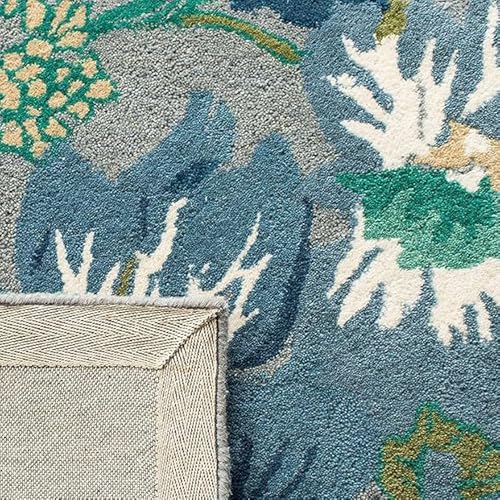 Image of 6x8 Ft Wool Tufted Carpet - Elegant Handcrafted Traditional Rug for Bedrooms, Living Rooms & Studios