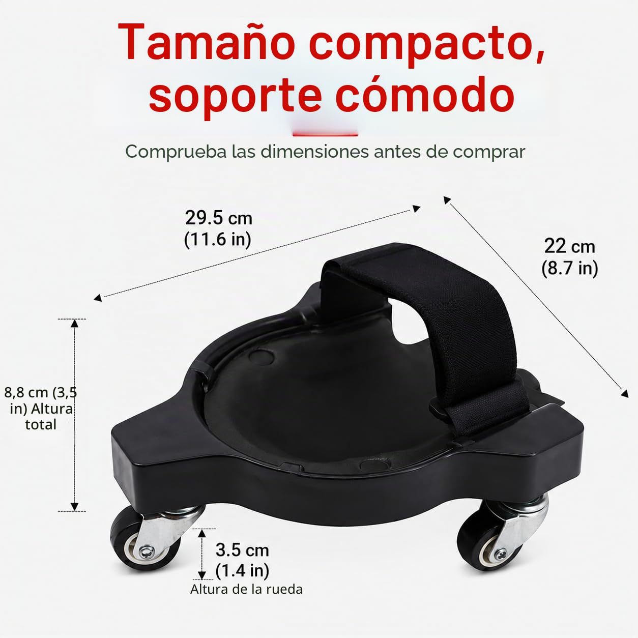 Rodilleras Enrollables, Rodillera de Protección Móvil, Rodilleras con Ruedas Que Ahorran Trabajo, Rodilleras Flexibles Deslizantes con Ruedas para Jardín, Construcción de Trabajo