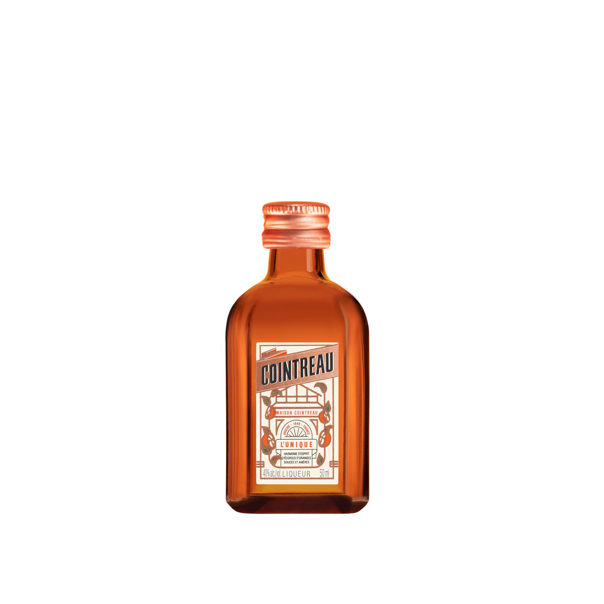 Cointreau Orangenlikör mit 40% vol. (120 x 0,05l) | Der perfekte Likör für Cocktails aus 100% natürlichen Zutaten in der Kleinflasche