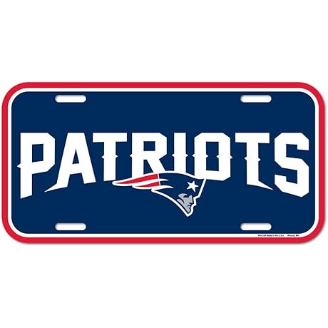 WinCraft NFL Standard Unisex-Adult Patriots Plates