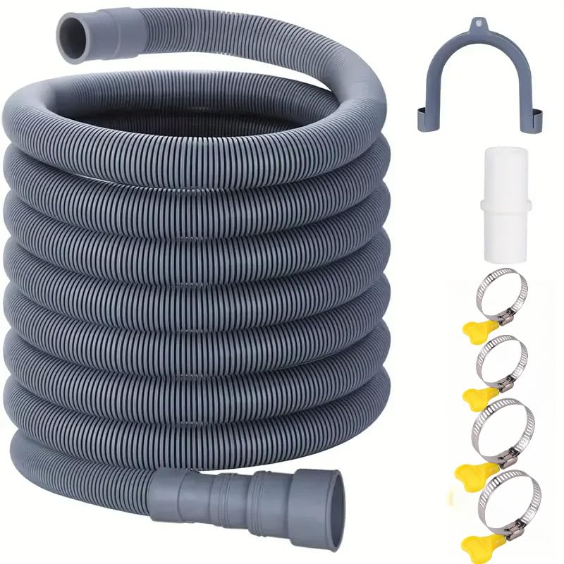 Tubo di scarico flessibile for lavatrice da 1,5/2/3 metri Kit prolunga for tubo for for ondulato(2meters)