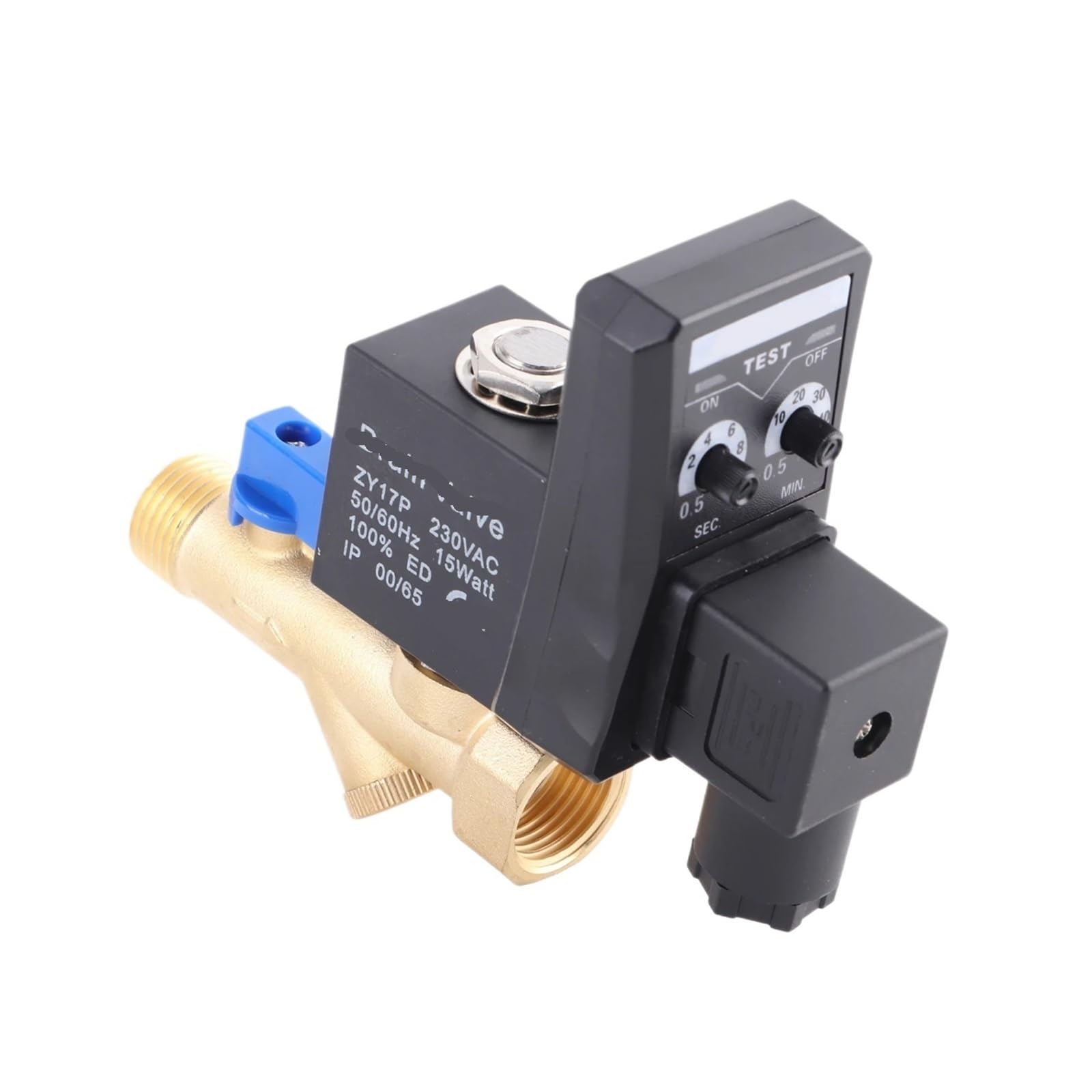Válvula de drenaje electrónica automática temporizada G1/2 DN15 for gestión de condensado de compresor de aire, 230 V CA/110 V CA(110V)