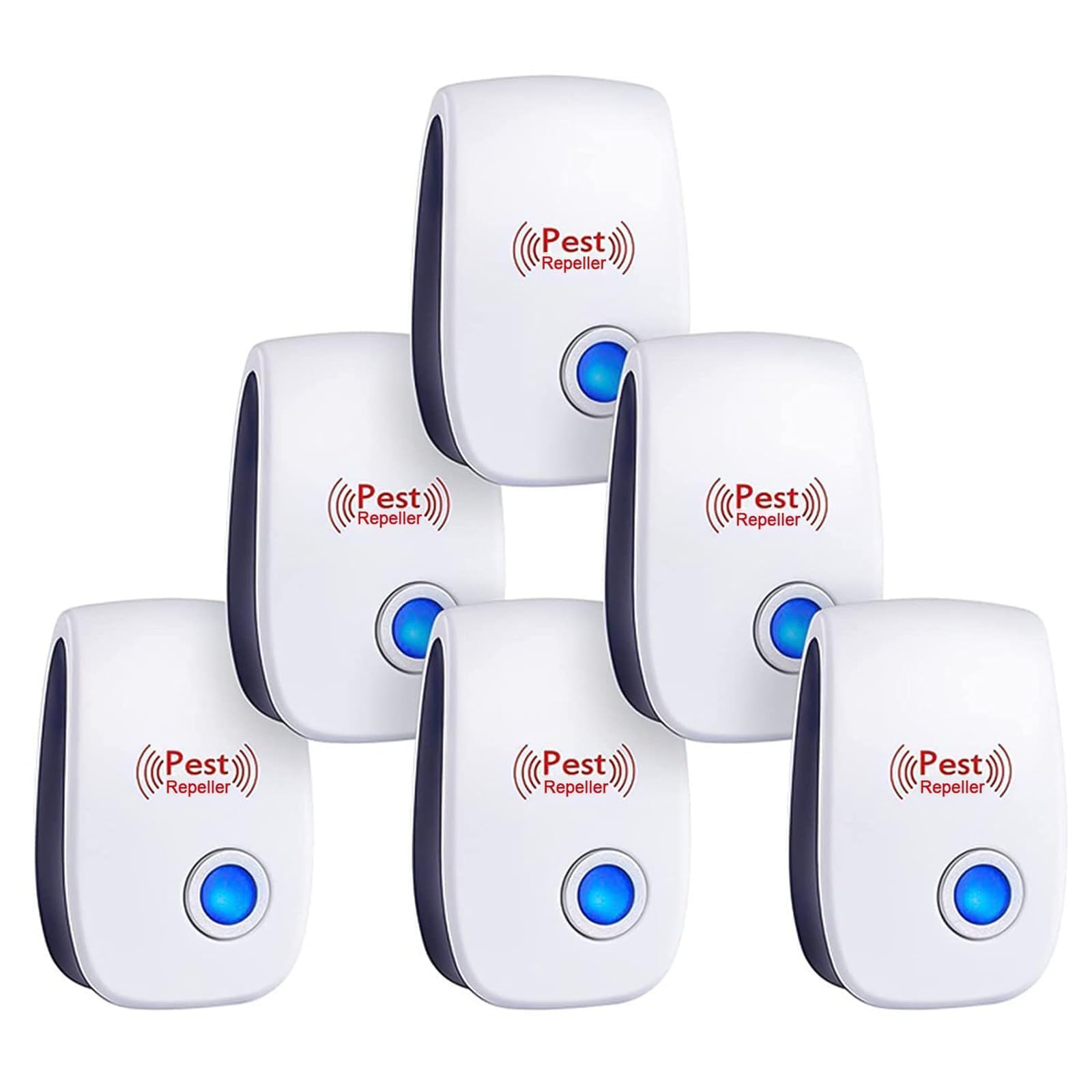 6 Pack Ultrasonic Pest Repeller,Insect Repellent Plug In–Safe for Pets and Humans