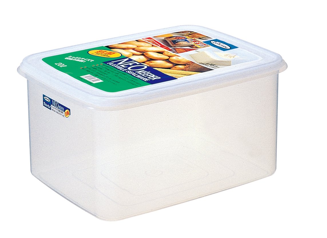 Amazon.co.jp: 岩崎工業 日本製 抗菌 食品保存容器 クリア 20.0L