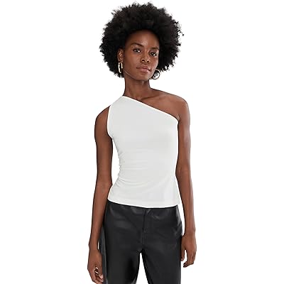 Norma Kamali One Shoulder Top snow white