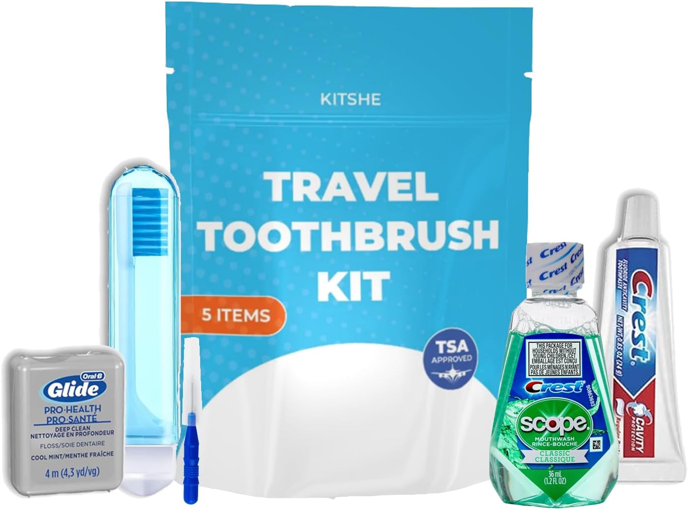Dr. Fresh Toothbrush on the Go Travel Kit Health & Household