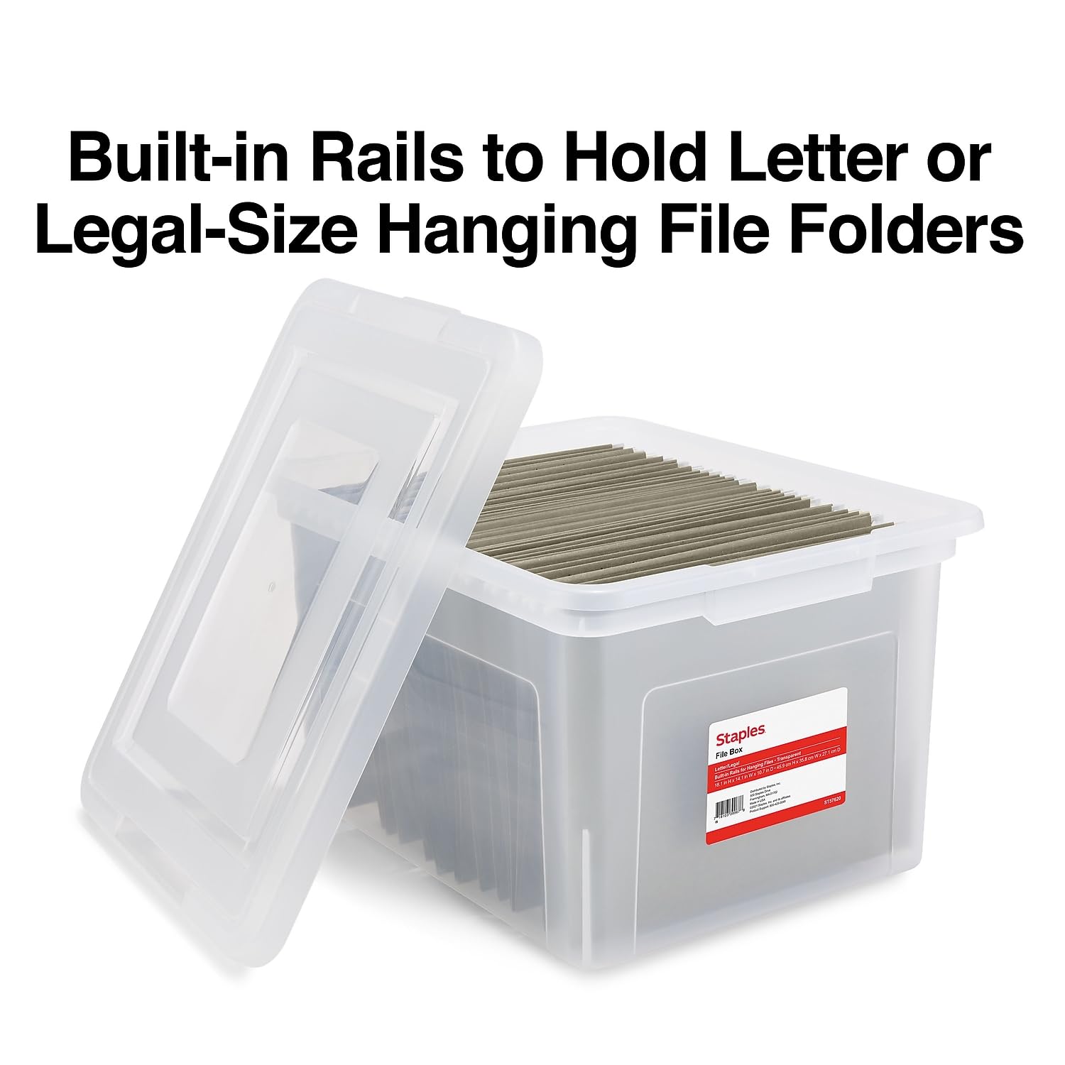 Snapklik.com : Hanging File Folder Box, Storage Bin Organizer, Snap Lid ...