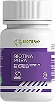 Biotina Pura 30 Cápsulas BIOTERAH Suplemento Para Cabelos Unhas Pele Macia