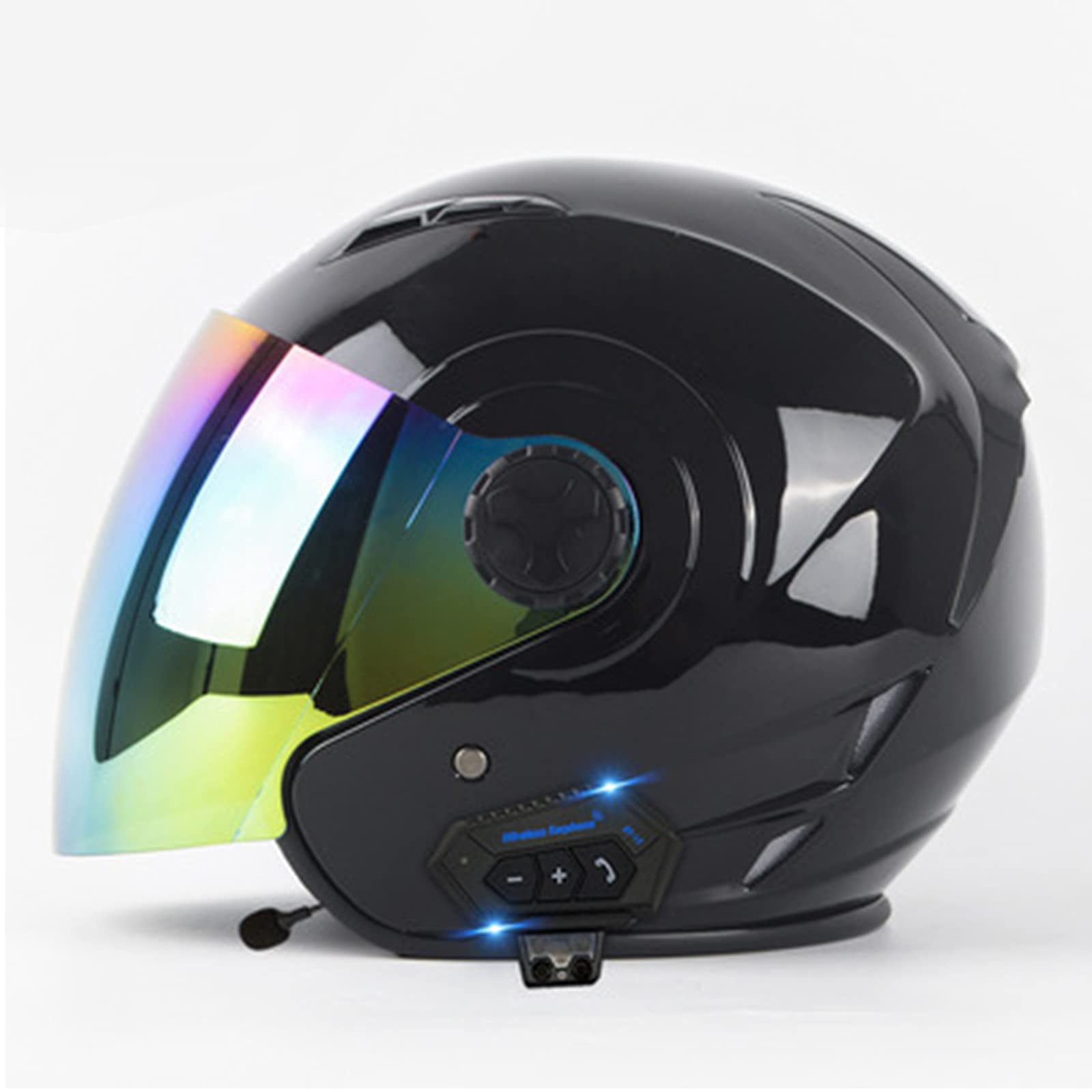 Casque Jet Vintage Casque 3/4 Open Face Moto Casque Mobylette Bols