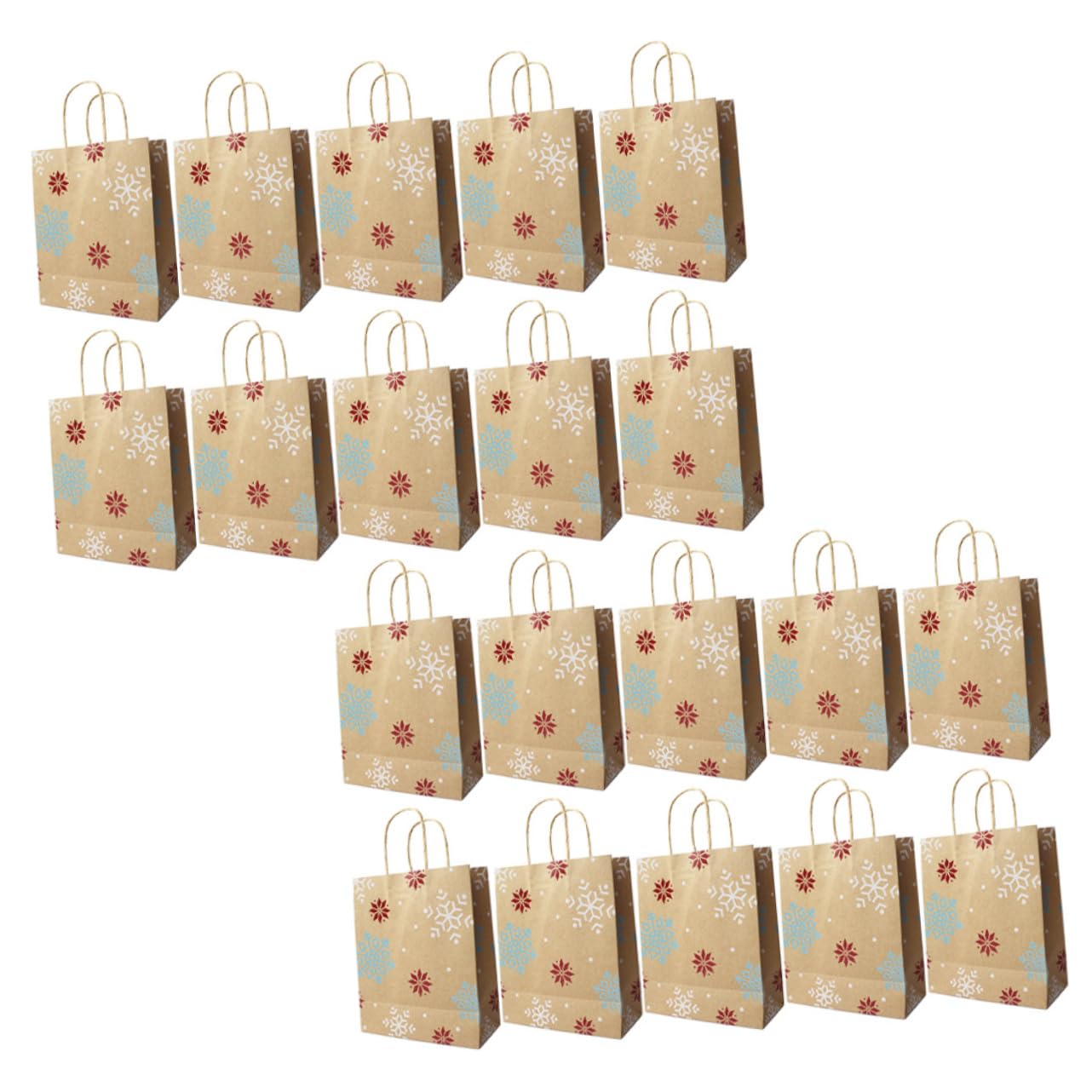ULTECHNOVO 60stücke Weihnachtliche Papiertüten Robuste Geschenktüten Mit Schneeflocken- Für Partys Hochzeiten Geburtstage Und Besondere Anlässe Vielseitig Und Langlebig