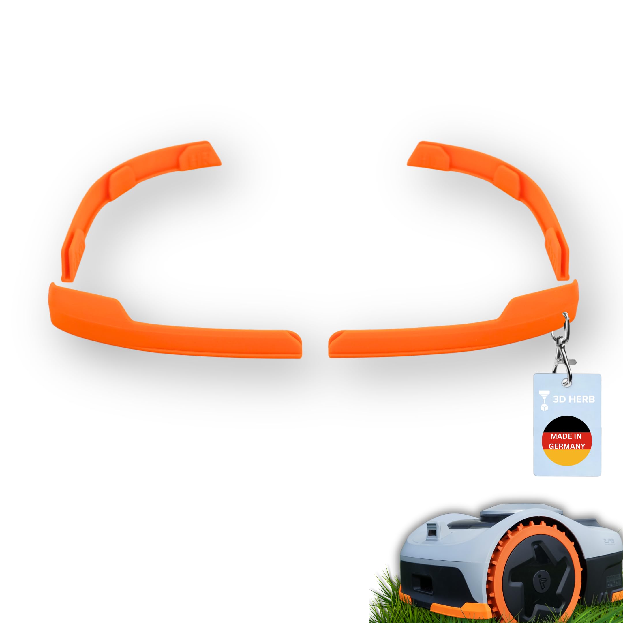 Edge Protection for Segway Navimow Protection Bumper Tuning Robotic Lawnmower – Easy to Insert, No Gluing Required (Orange i205 / i208 / i210)