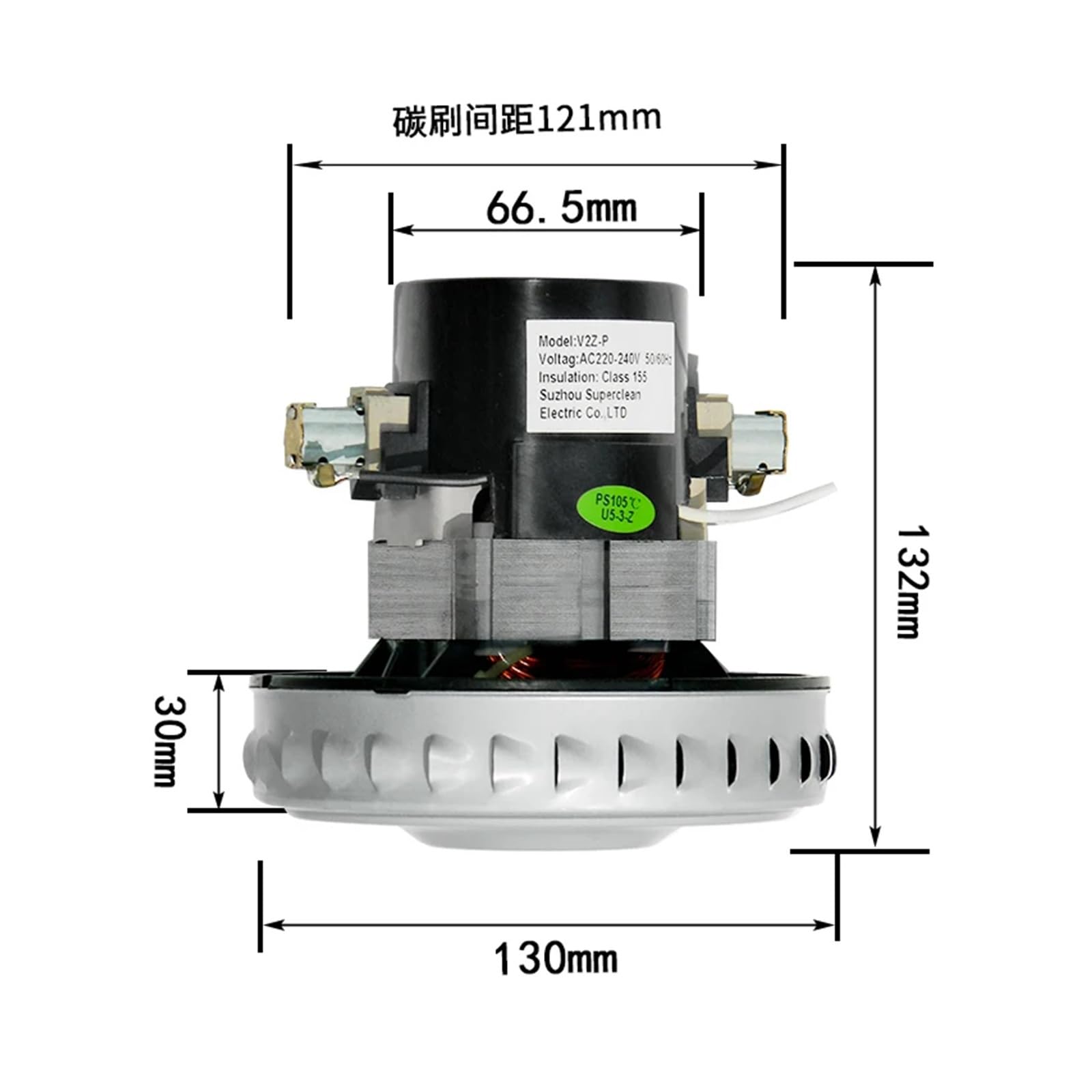 EVPZPLKMGT Vacuum Cleaner Motor, 220V 1400W, for Vacuum Cleaner Replacement