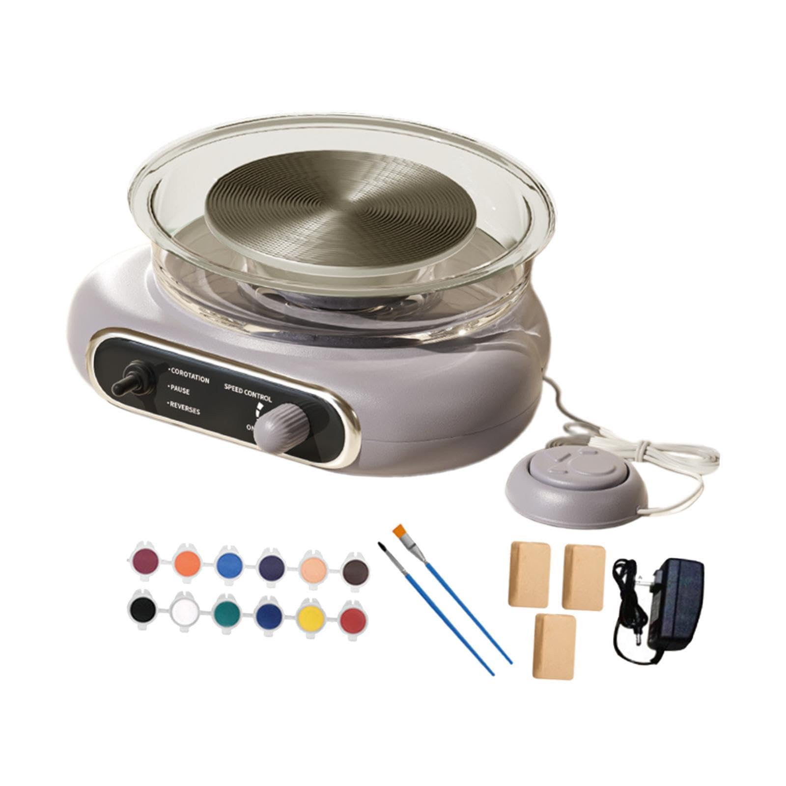 BNF®Mini Pottery Wheel Kit | Compact Electric Clay Wheel for Kids Adults Beginners Gray-picture-24