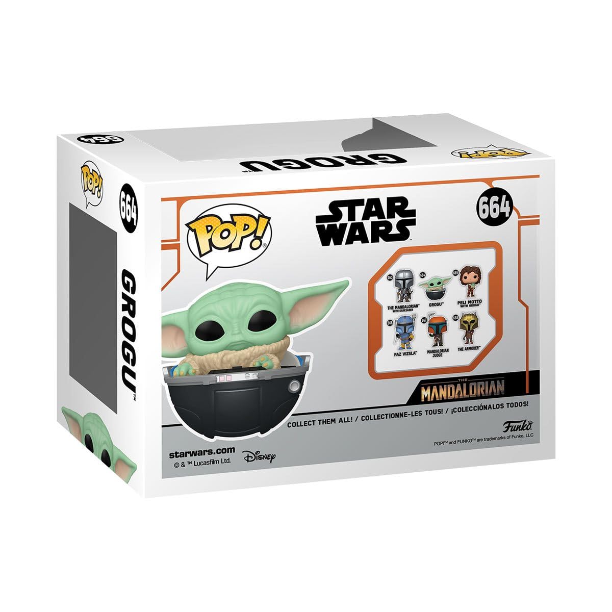 Amazon.com: POP! Star Wars: The Mandalorian - Grogu in Hover-Pram