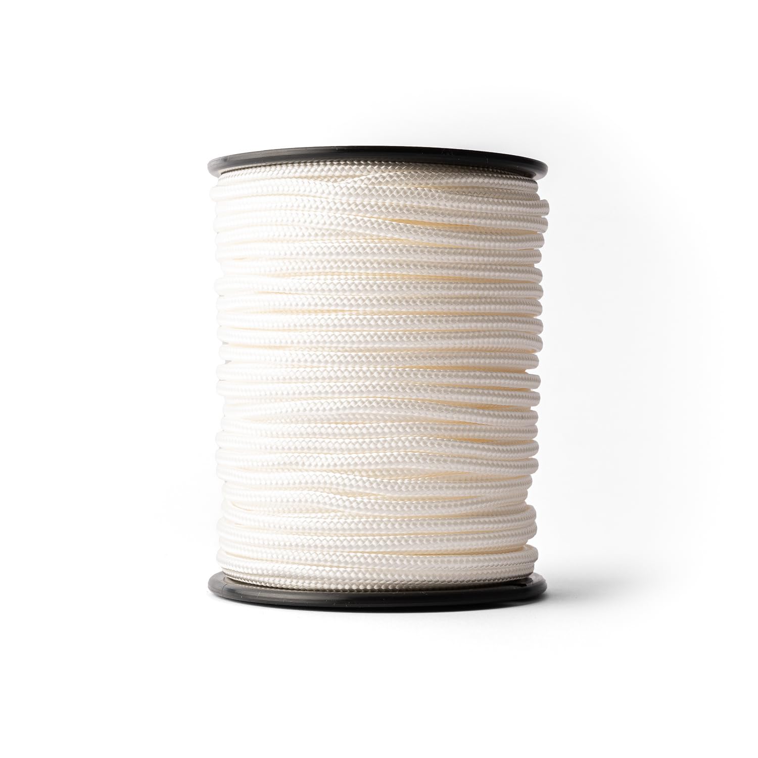 Cuerda de nailon (4 mm, 50 m, color blanco) – Cuerda de paracord con material de nailon fuerte – resistente al desgarro y ligera