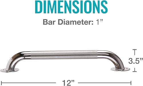 Miniatura 4 de DMI Barras de agarre texturizadas, barras de agarre para discapacitados para baño, rieles de ducha, barra de agarre para discapacitados y ancianos,