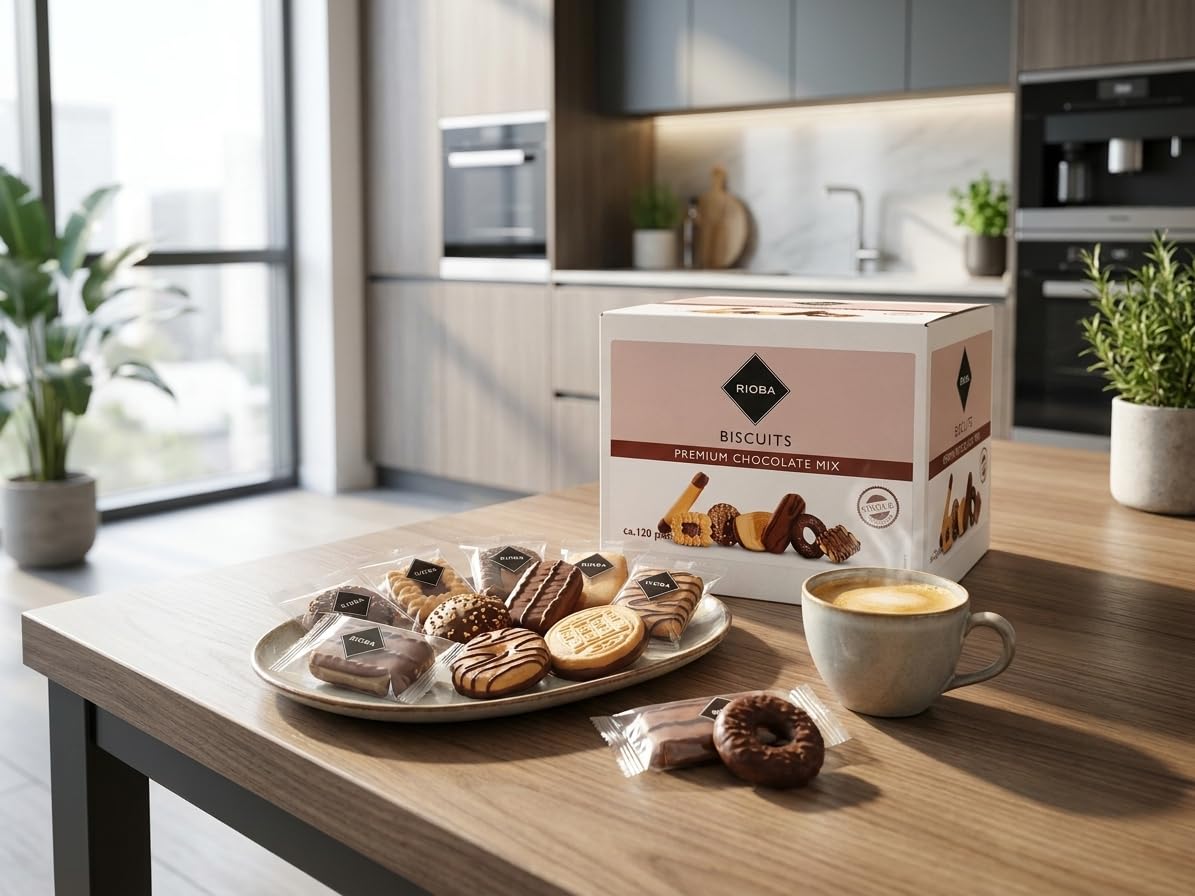 minafood Bundle per Biscuits Chocolate Mix 1009g ca. 120 Biscotti + Taccuino