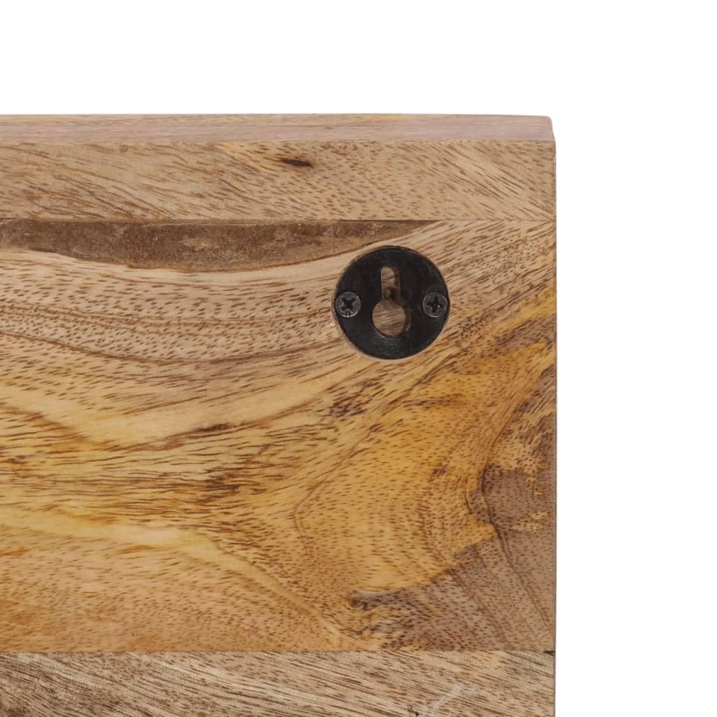 vidaXL Perchero de Pared con 5 Ganchos Madera Maciza de Mango