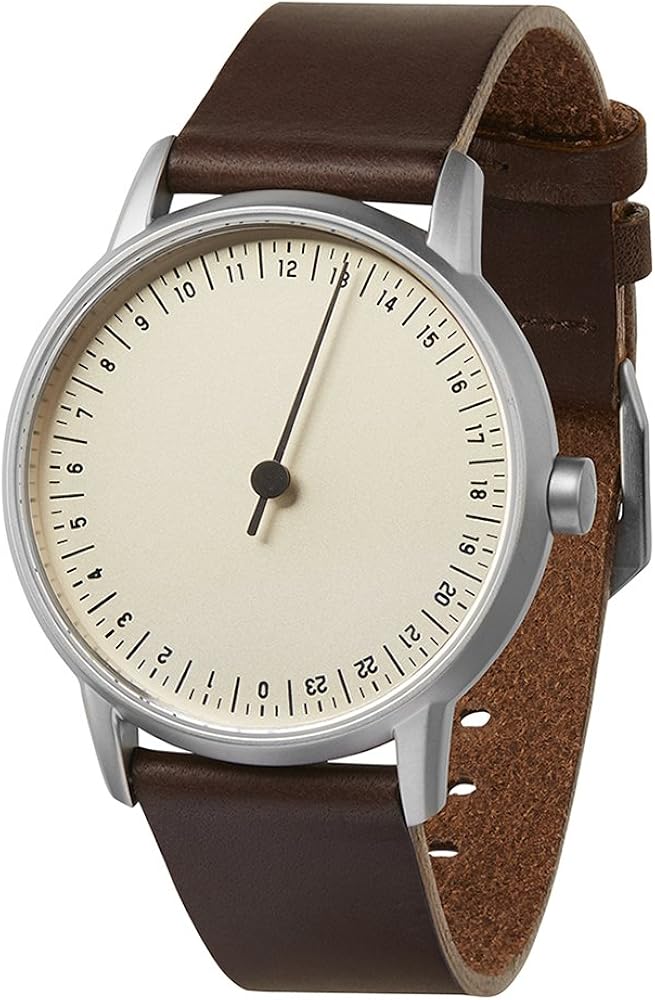 slow round 06 - Dark Brown Leather, Silver Case, Crème Dial slow round 06 - Dark Brown Leather, Silver Case, Crème Dial