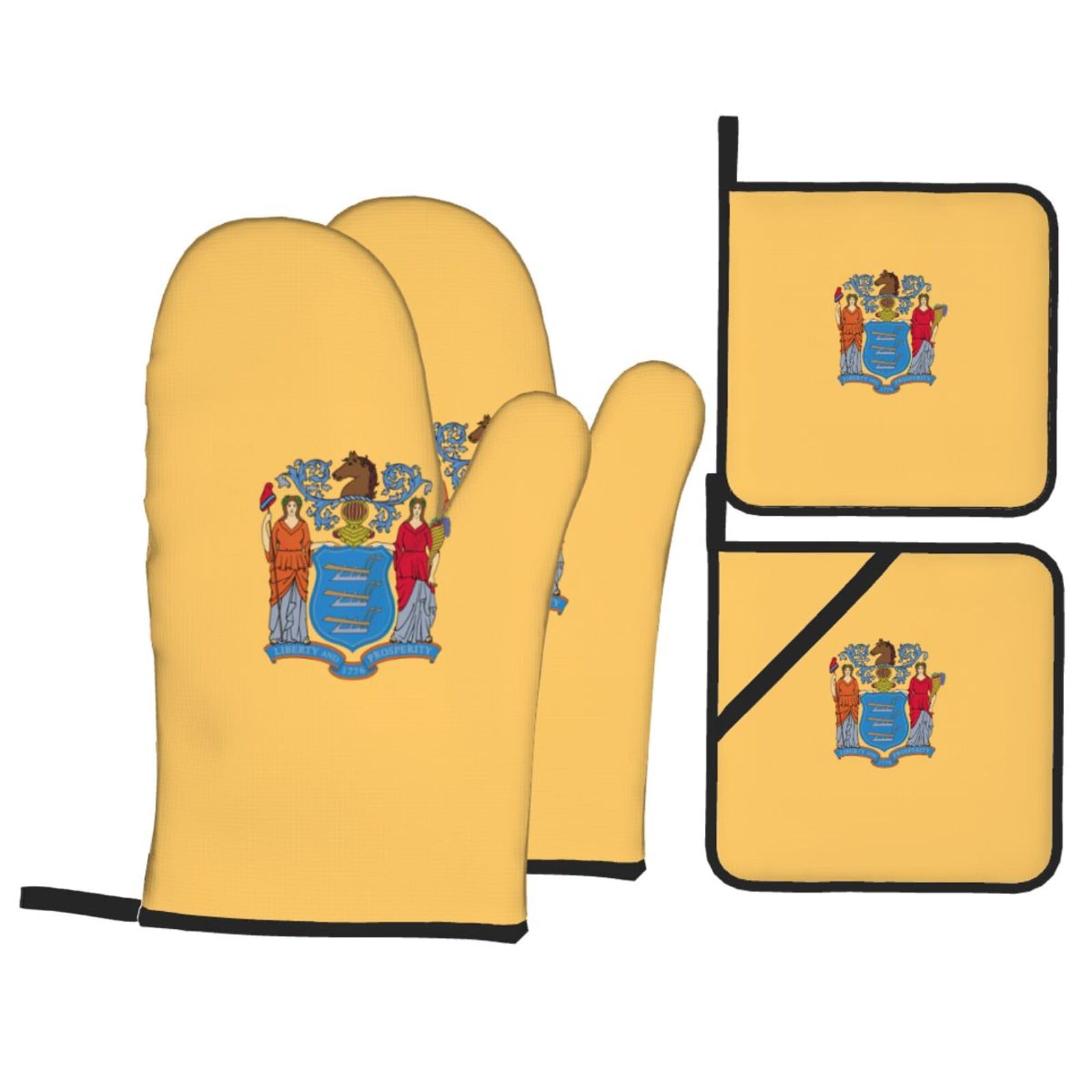 Gants de cuisine imperméables New Jersey isolants pour micro-ondes