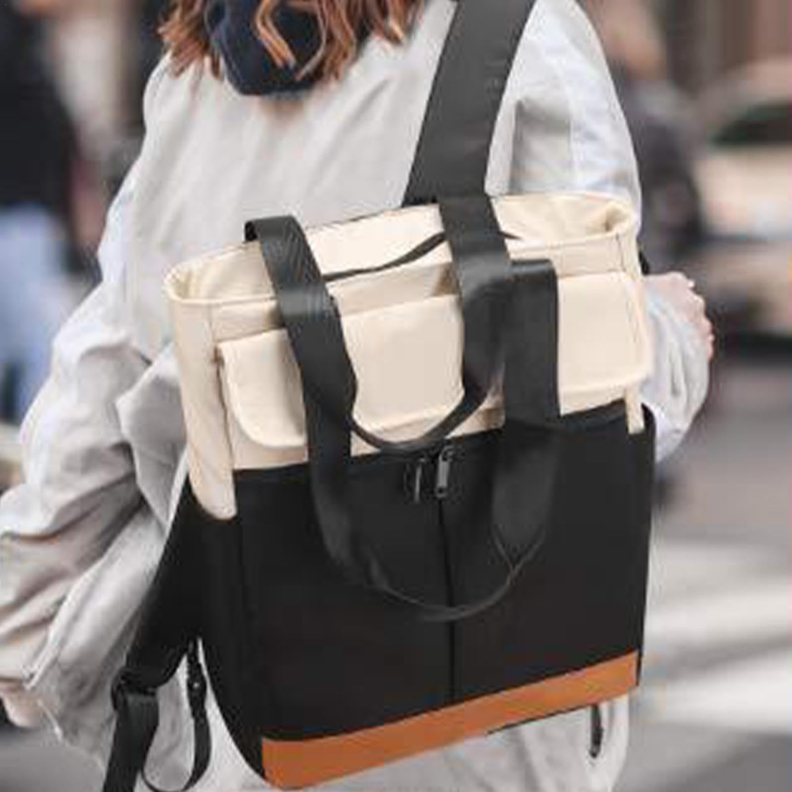 Zaino da viaggio per laptop: zaino casual, borsa a tracolla grande con | porta di ricarica USB | Zaino casual per computer, zaino universitario da viaggio, campeggio all'aperto, nero, Consulte la