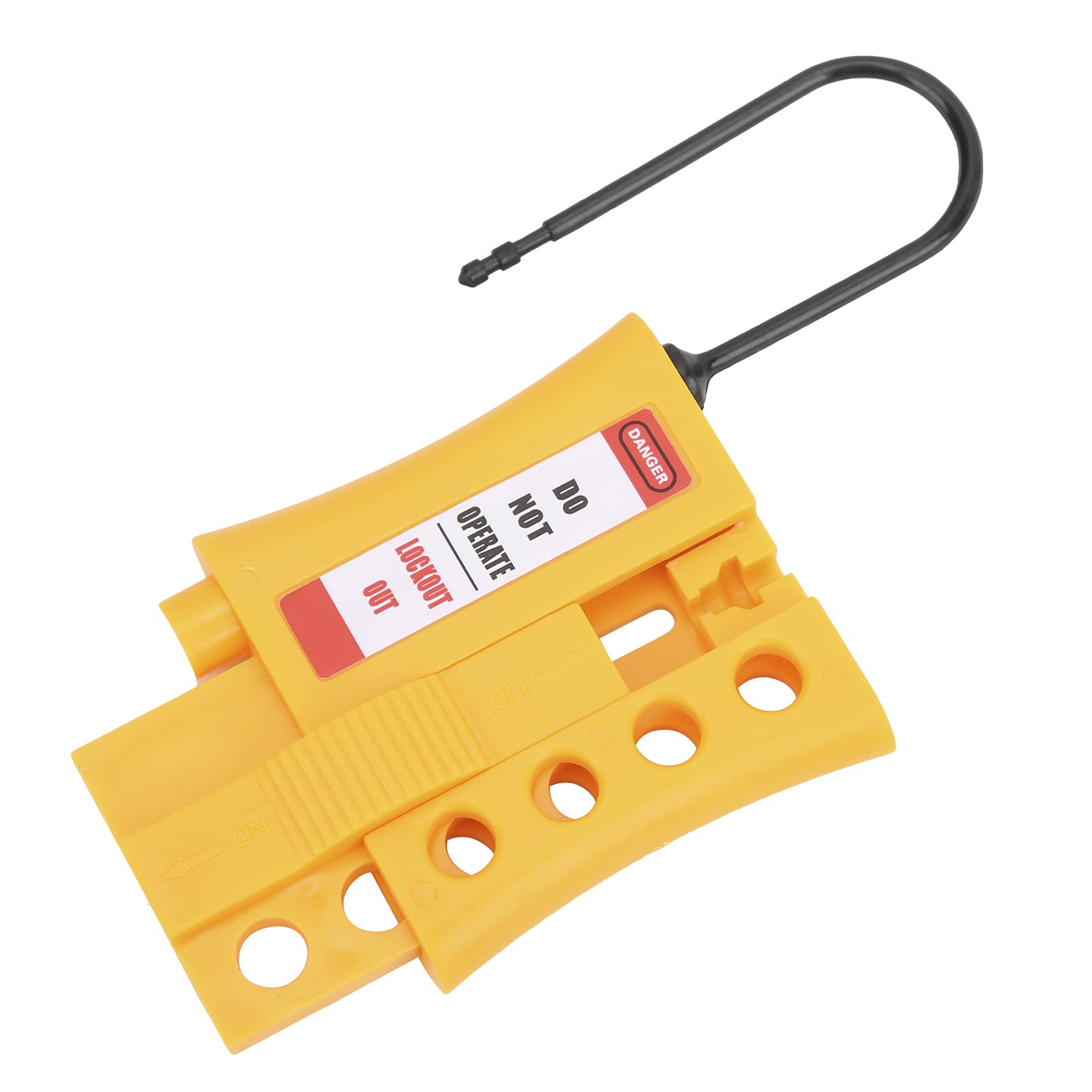 Lucchetto di Sicurezza in Nylon a 4 Fori Durevole 10 Pezzi 3 Mm per Isolamento Elettrico e Bloccaggio Adatto per Kit di Etichettatura per Blocco Elettrico