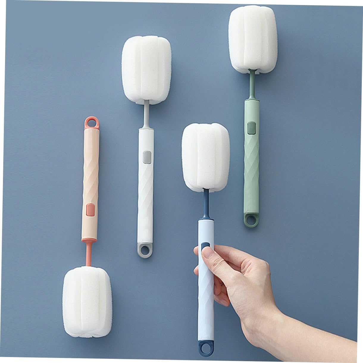 FRCOLOR 20stücke Teiliges Flaschenbürsten Abnehmbare Reinigungsschwämme Für Flaschen Tassen Und Thermobecher Ergonomisches Design Mit Aufhängeloch Für Gründliche Reinigung Ohne