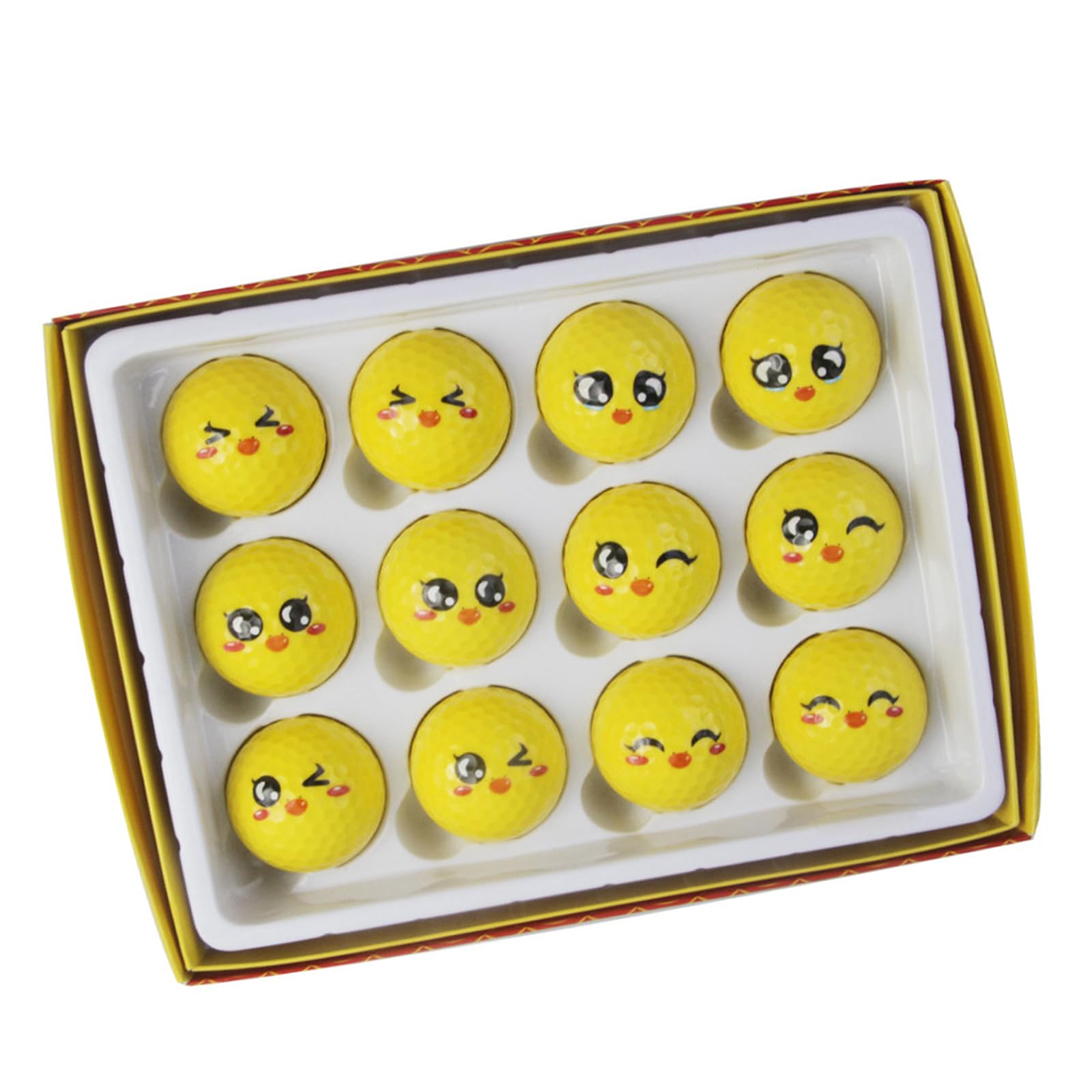 Lot de 12 balles de golf fantaisie amusantes pour entraînement
