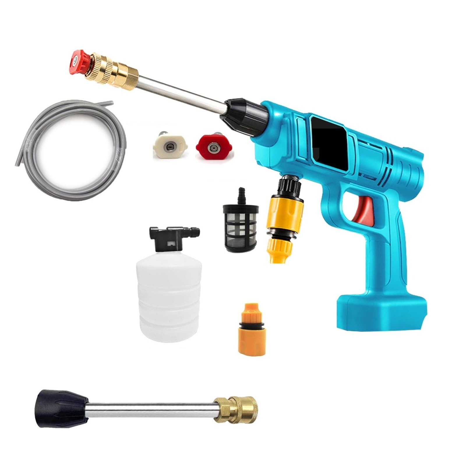 Bezprzewodowa Wysokociśnieniowa Myjnia Samochodowa Pistolet Generator Na Wodę Środek Czyszczący W Sprayu Do Akumulatora 18 V Akumulatorowe PrzenośNe(No battery no charge)