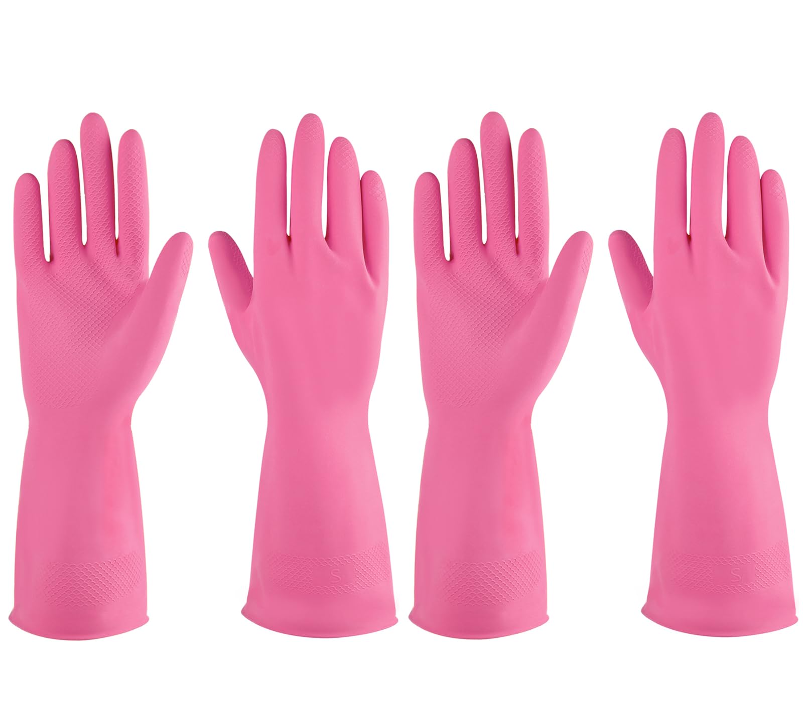 Rubber gloves dishwashing 2 or 4 Pairs for Kitchen,Cleaning gloves for household Reuseable.