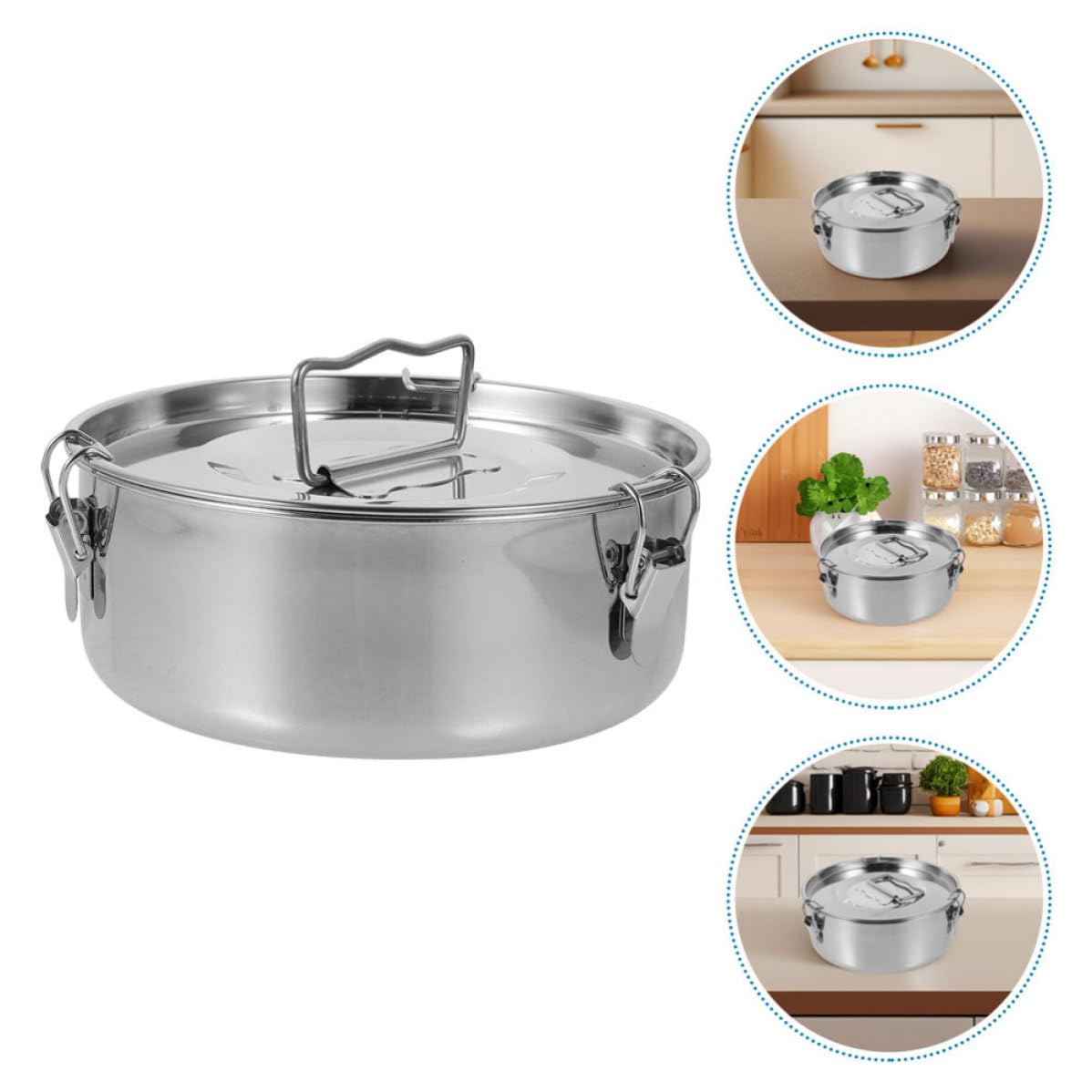 Flanera de Acero Inoxidable Plata para Hornear y Platos al Vapor | Uso Versátil, Fácil de Limpiar, Accesorio de Cocina para Repostería y Preparación de Recetas