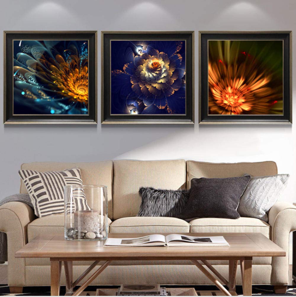 Tableau abstrait fleur pour salon moderne et decoration murale de bureau et hotel
