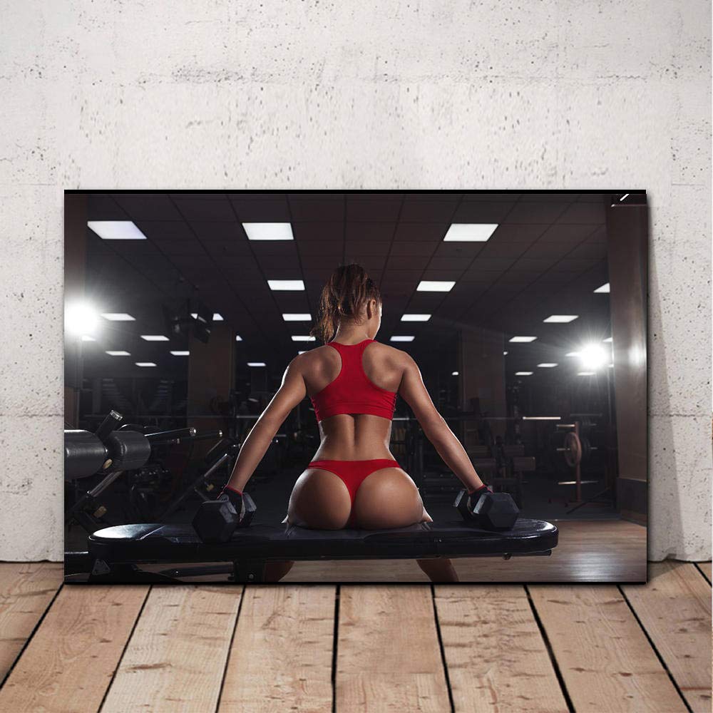 Buy Sexy Woman Bodybuilding Workout Home Gym Decor Motivational Wall