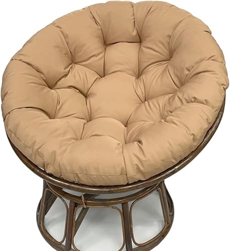 Miniatura 10 de BAKAH Cojín redondo impermeable Papasan para asiento de hamaca con relleno para colgar silla de huevo, sofá plegable de jardín, tapete tatami,