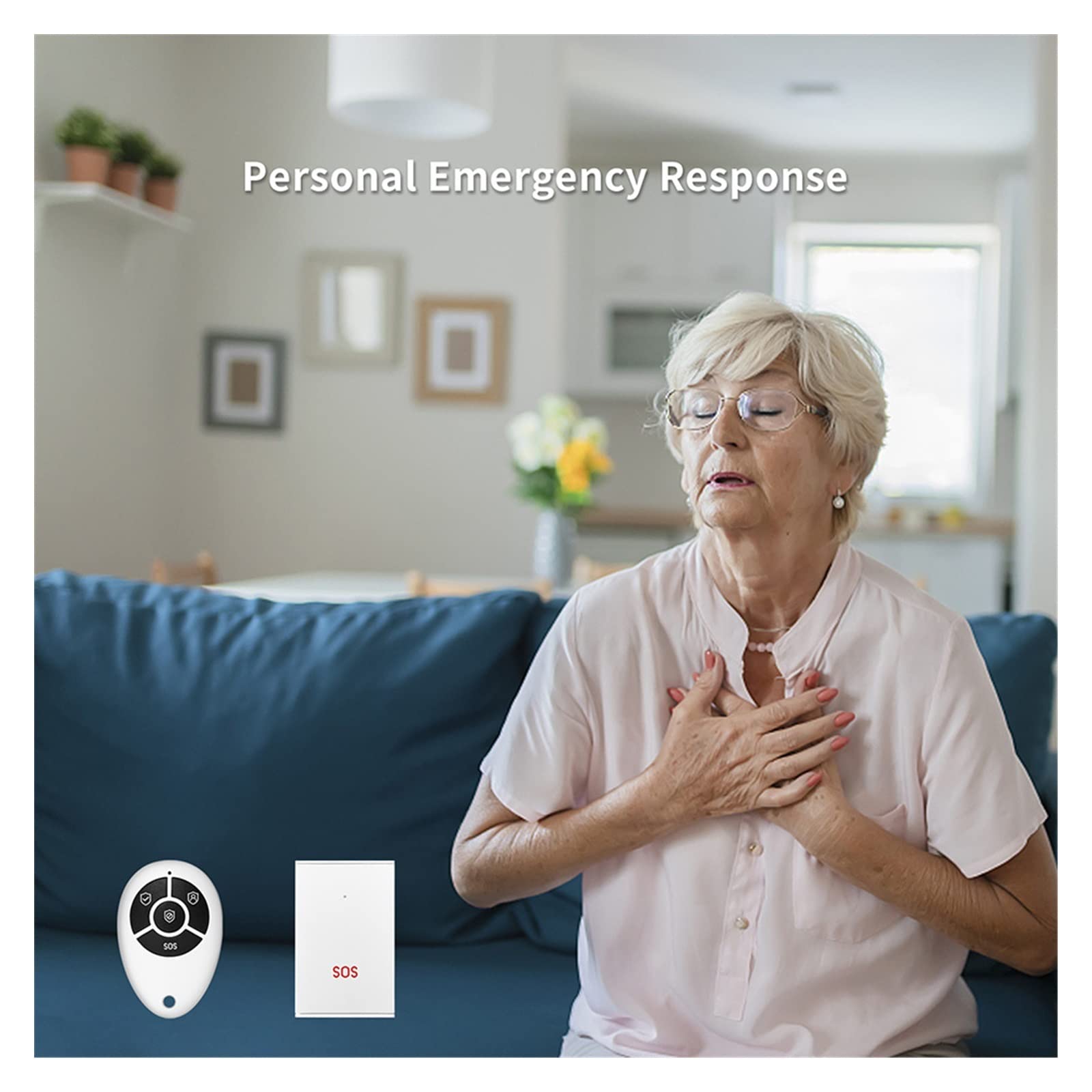 Sistema di Allarme di Sicurezza Domestica, Tuya Wireless di Allarme for la Sicurezza Domestica con Supporto del sensore Movimento Telecomando dell'app Anti-smantellamento(Ost-02-H501-Set-G)